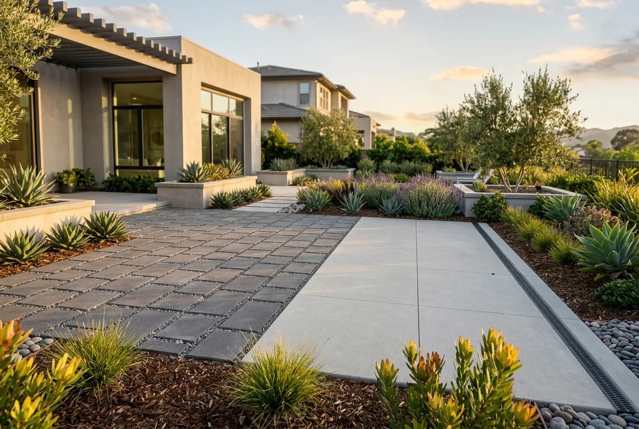 Permeable Pavers vs. Poured Concrete: Managing Yard Drainage Under California Codes